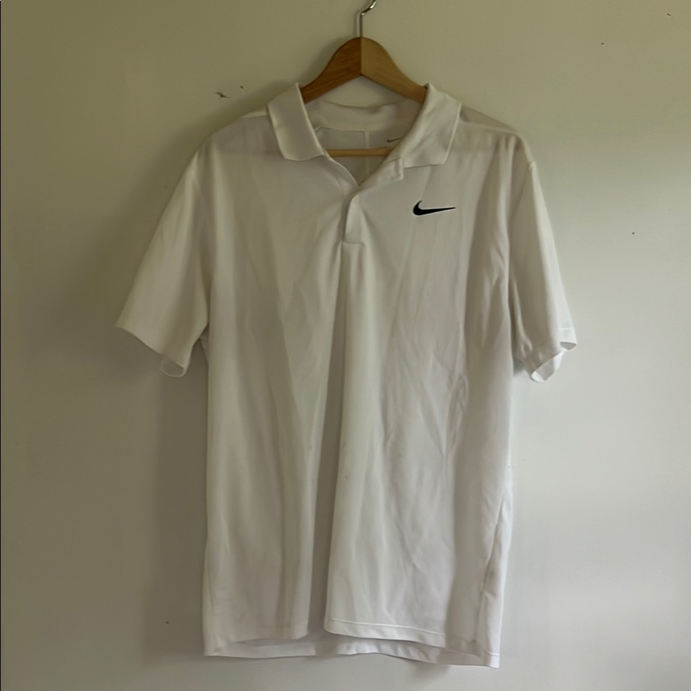 Nike Dri Fit White Polo Shirt